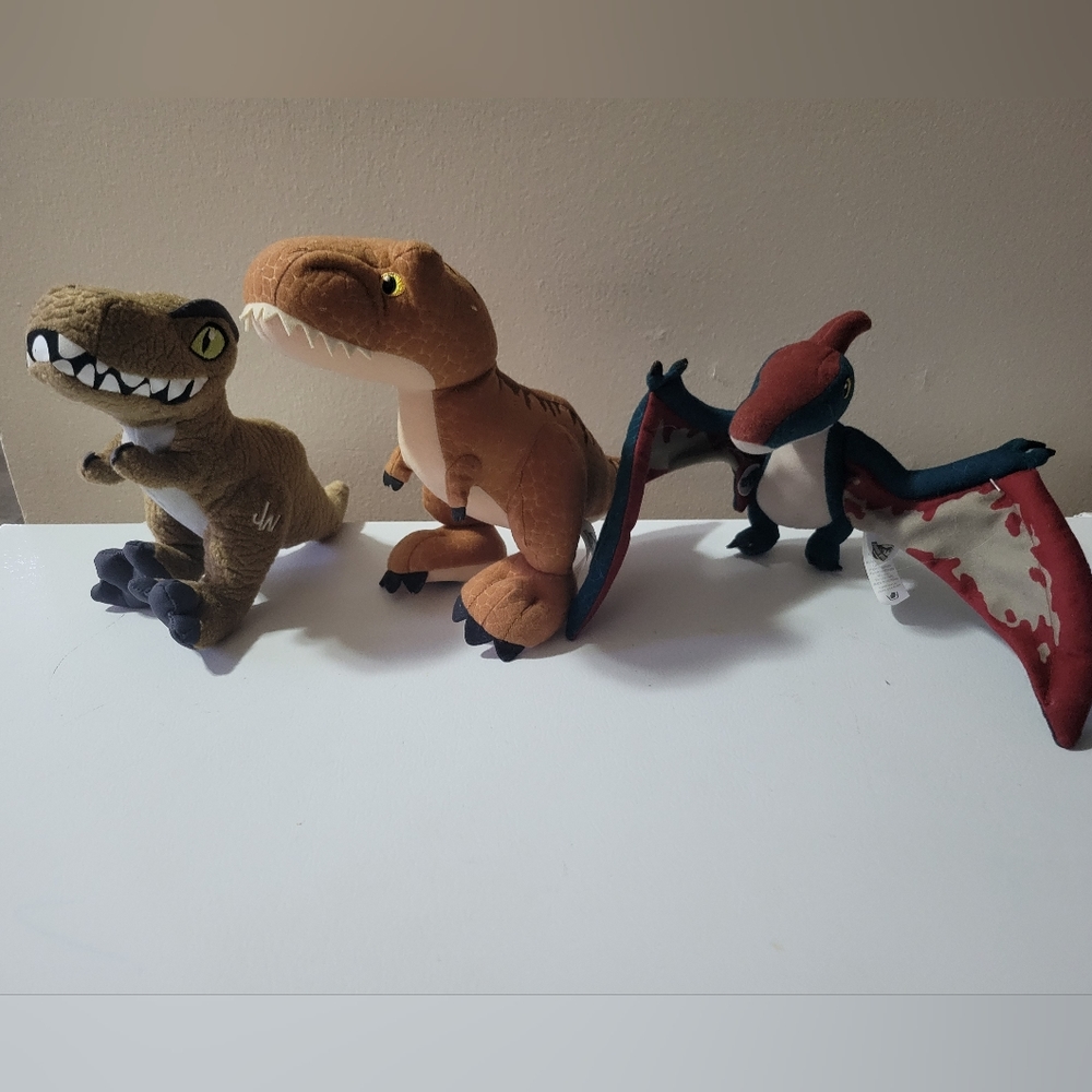 Jurrassic World Plush Toys Set of 3